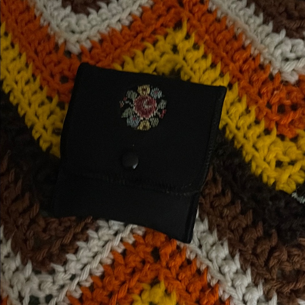 Vintage crochet pins with travel pouch/ white Celluloid pins
